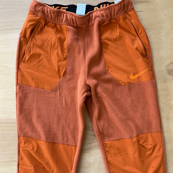 Nike Therma-FIT Winterized Training Pants Men Sz Med Burnt Orange - Picture 1 of 11